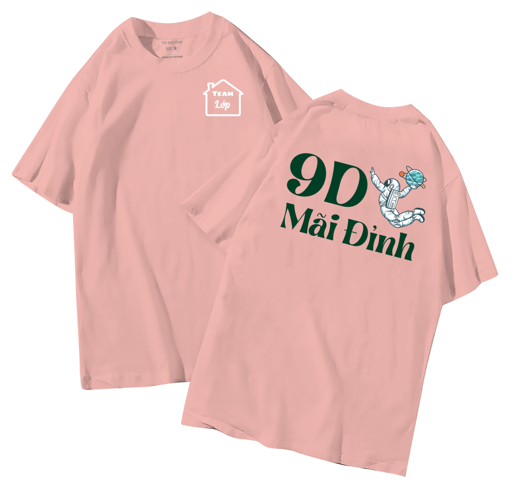 đồng phục áo lớp in hình mới nhất, hình in bên đẹp cute dễ thương