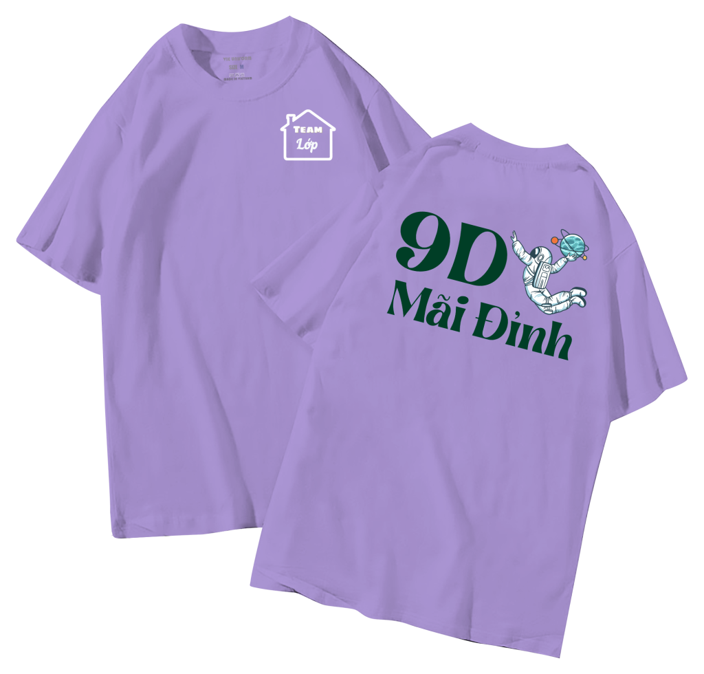 đồng phục áo lớp in hình mới nhất, hình in bên đẹp cute dễ thương