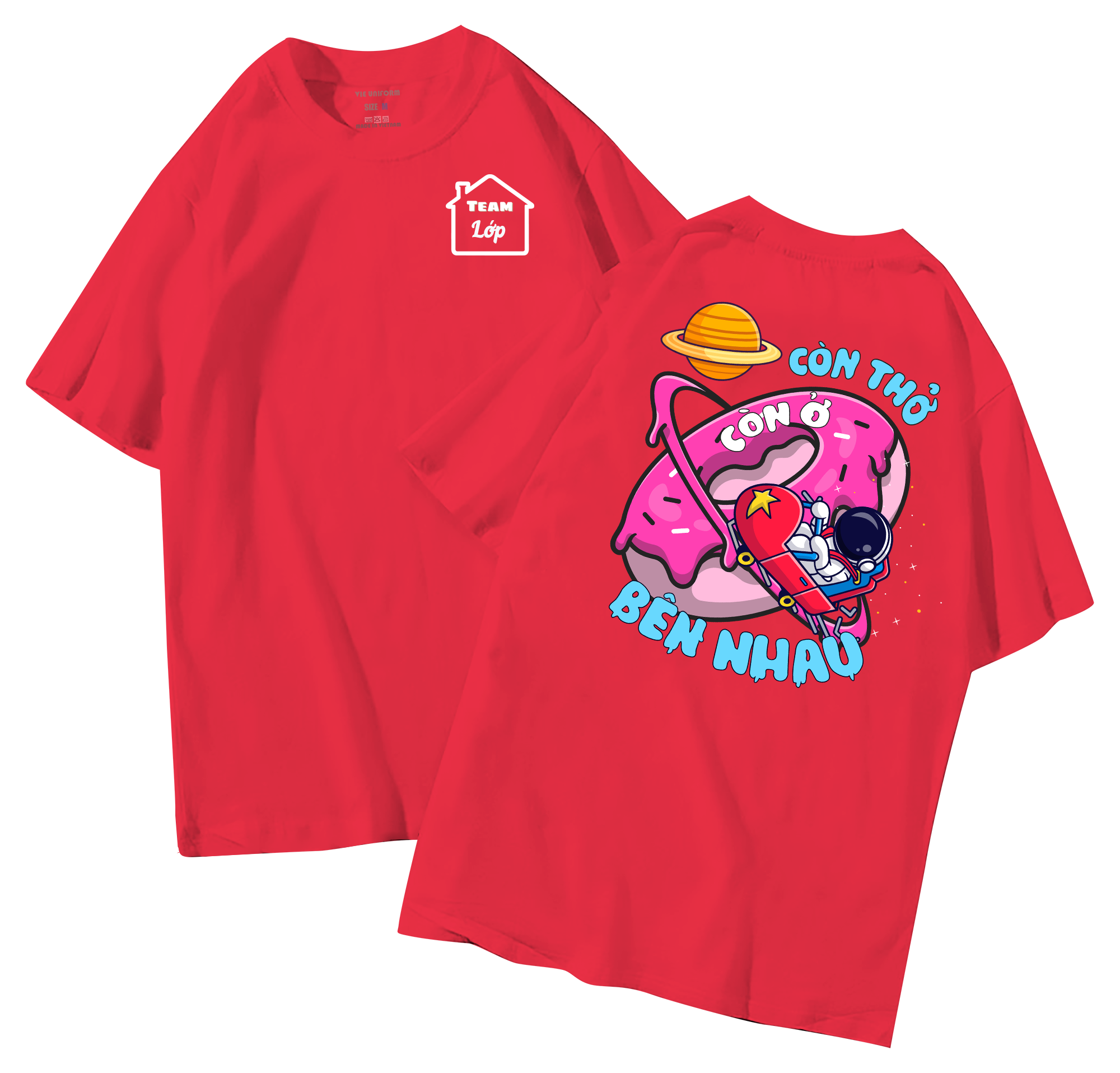 Áo lớp in hình 30.3 D đồng phục áo lớp in hình mới nhất, hình in bên đẹp cute dễ thương