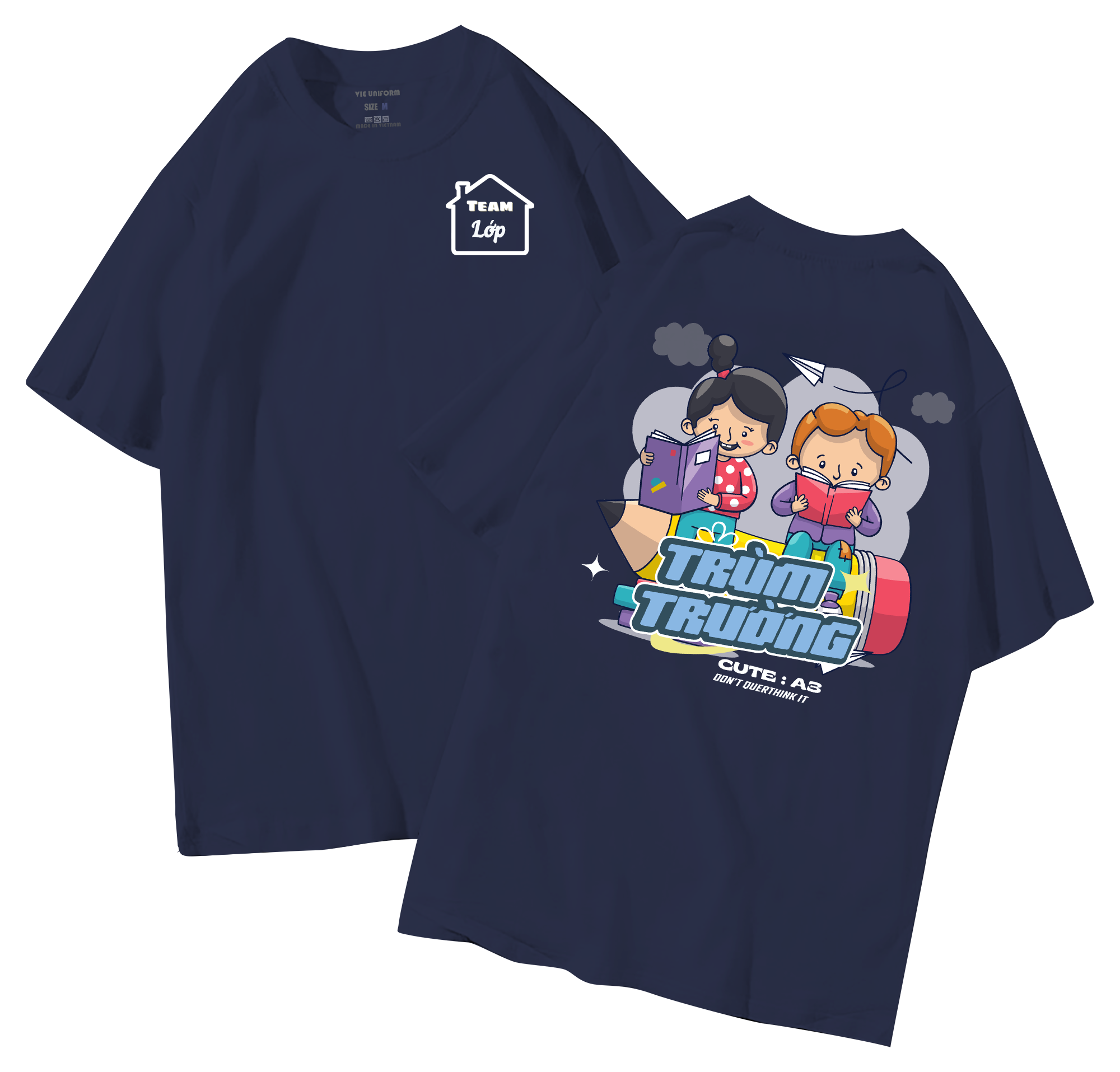Áo lớp in hình 30.5 XD đồng phục áo lớp in hình mới nhất, hình in bên đẹp cute dễ thương