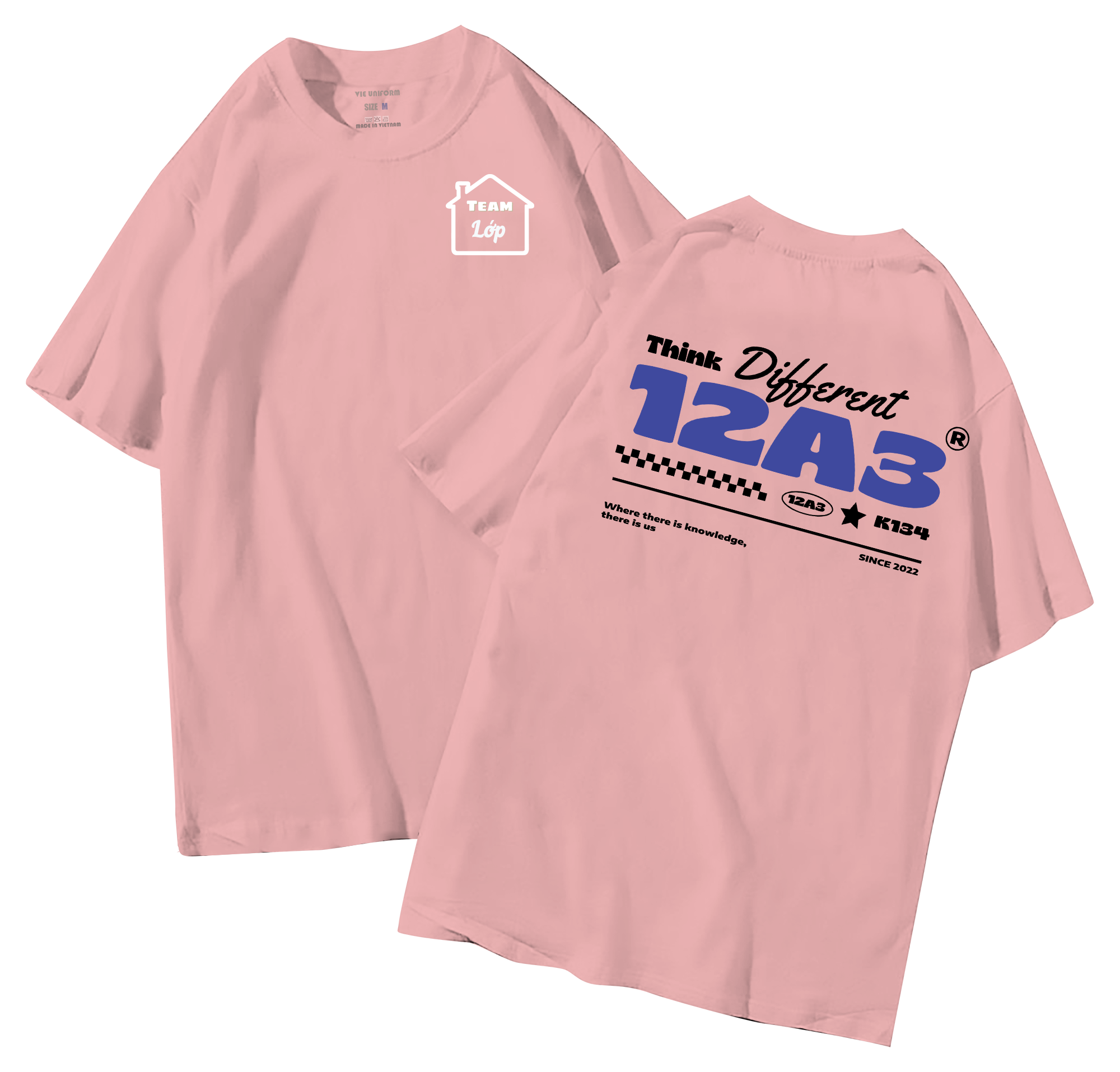 đồng phục áo lớp in hình mới nhất, hình in bên đẹp cute dễ thương