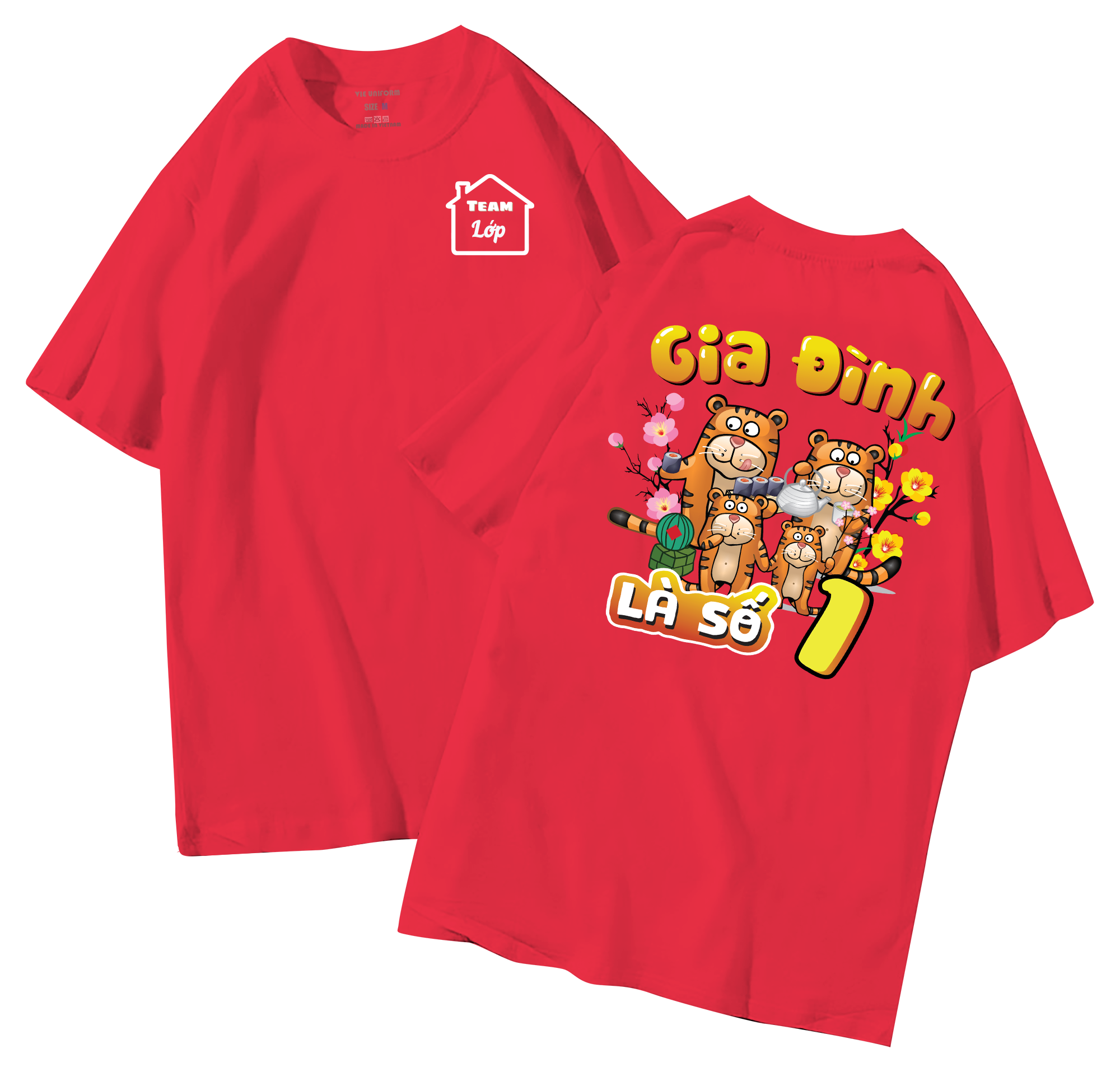 đồng phục áo lớp in hình mới nhất, hình in bên đẹp cute dễ thương