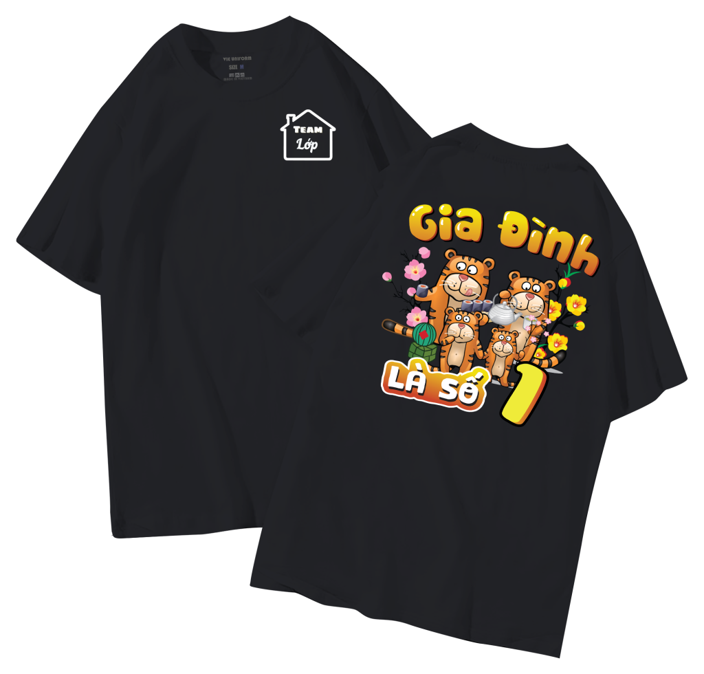 đồng phục áo lớp in hình mới nhất, hình in bên đẹp cute dễ thương