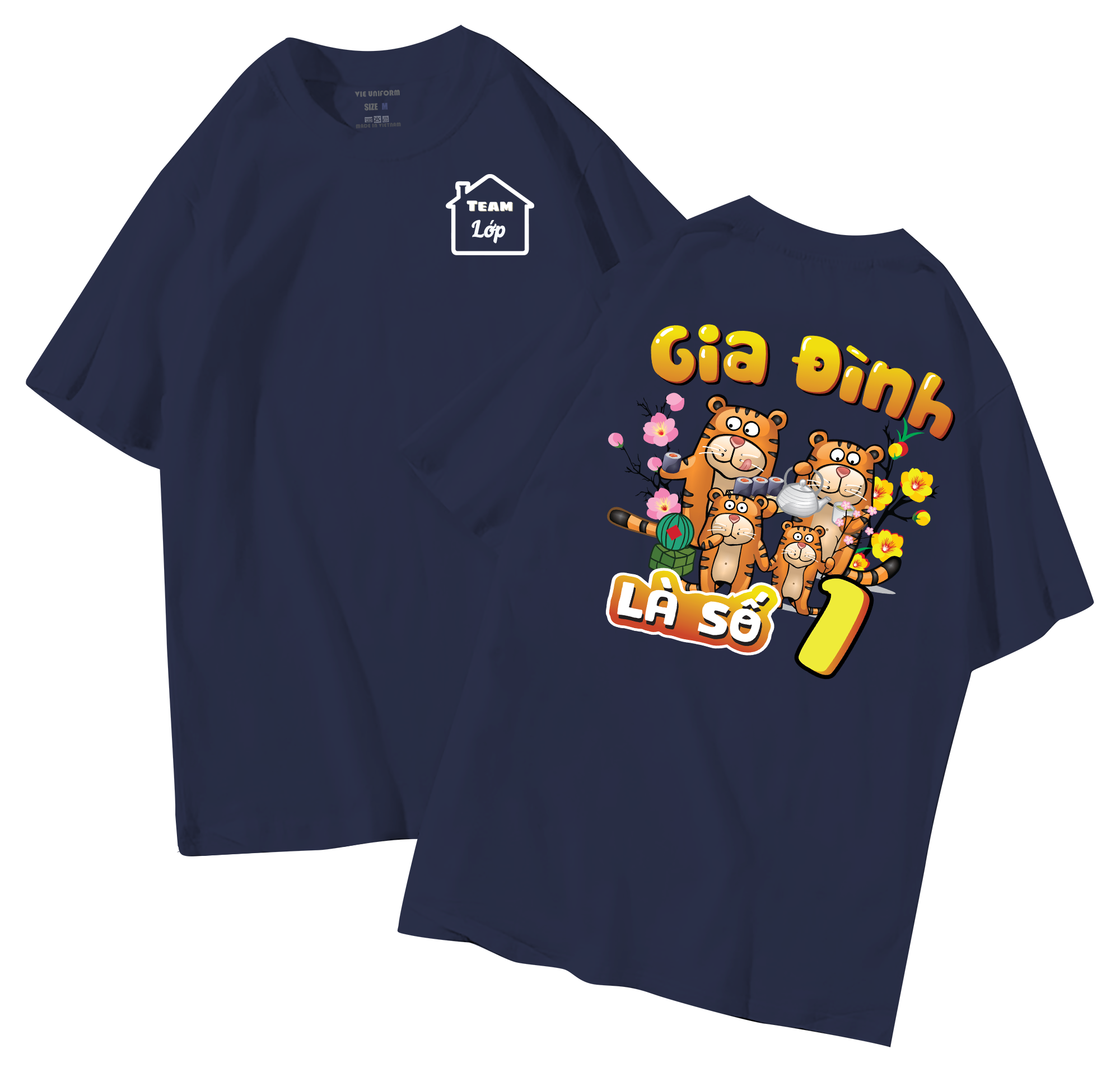 đồng phục áo lớp in hình mới nhất, hình in bên đẹp cute dễ thương