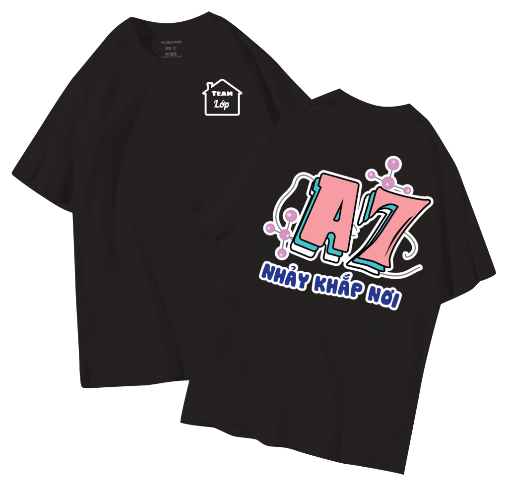 đồng phục áo lớp in hình mới nhất, hình in bên đẹp cute dễ thương