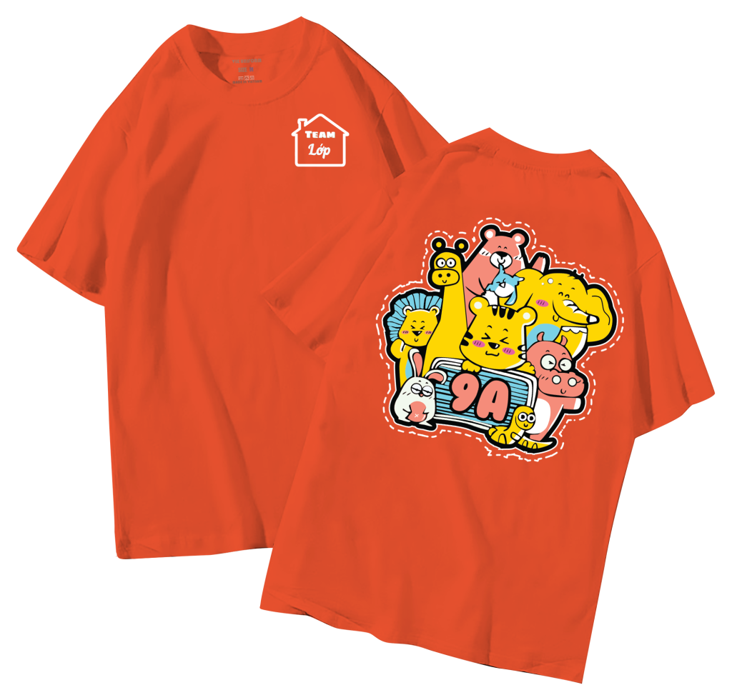 đồng phục áo lớp in hình mới nhất, hình in bên đẹp cute dễ thương