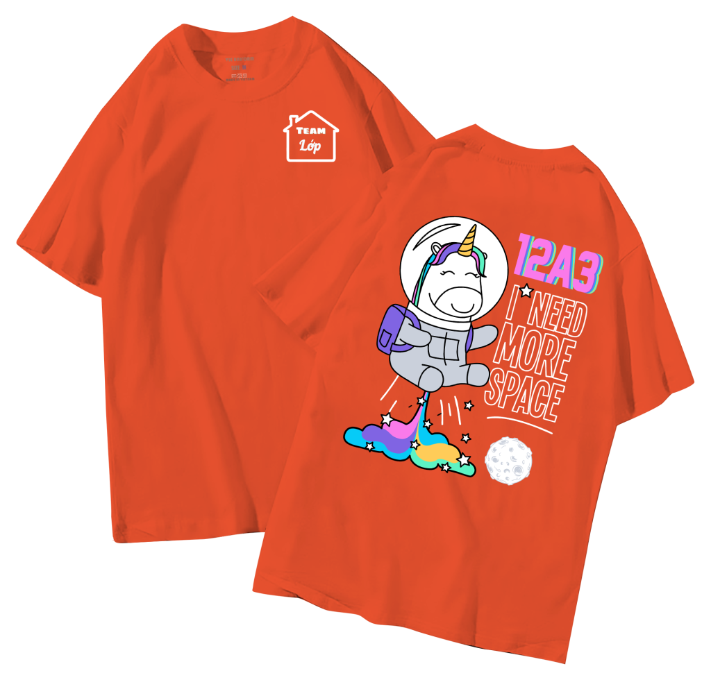 đồng phục áo lớp in hình mới nhất, hình in bên đẹp cute dễ thương