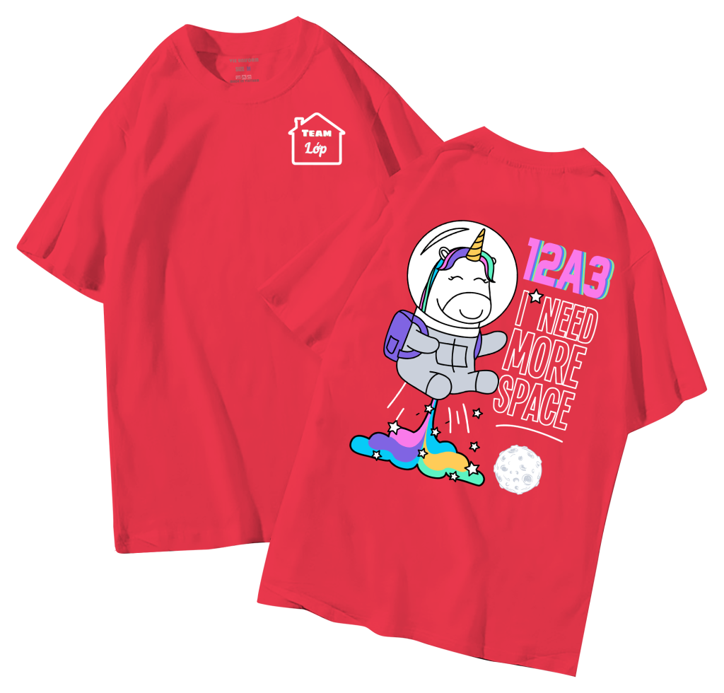 đồng phục áo lớp in hình mới nhất, hình in bên đẹp cute dễ thương