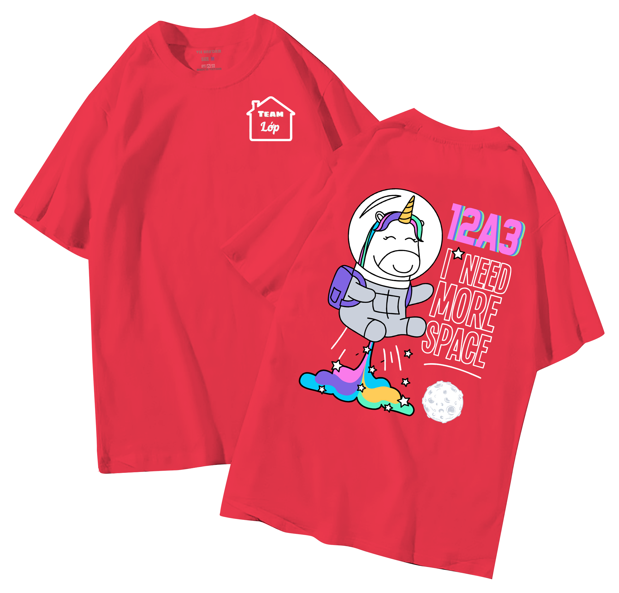 Áo lớp in hình 31.2 D đồng phục áo lớp in hình mới nhất, hình in bên đẹp cute dễ thương