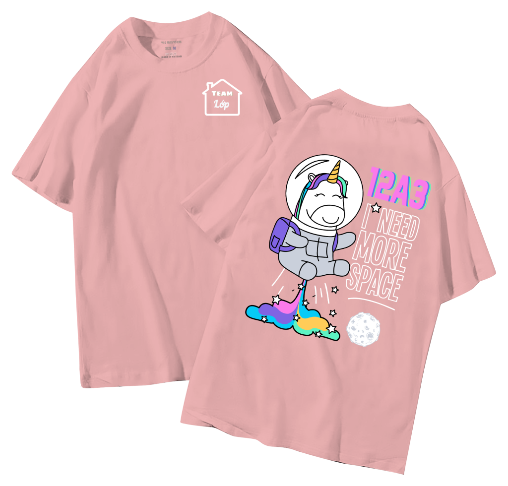 đồng phục áo lớp in hình mới nhất, hình in bên đẹp cute dễ thương