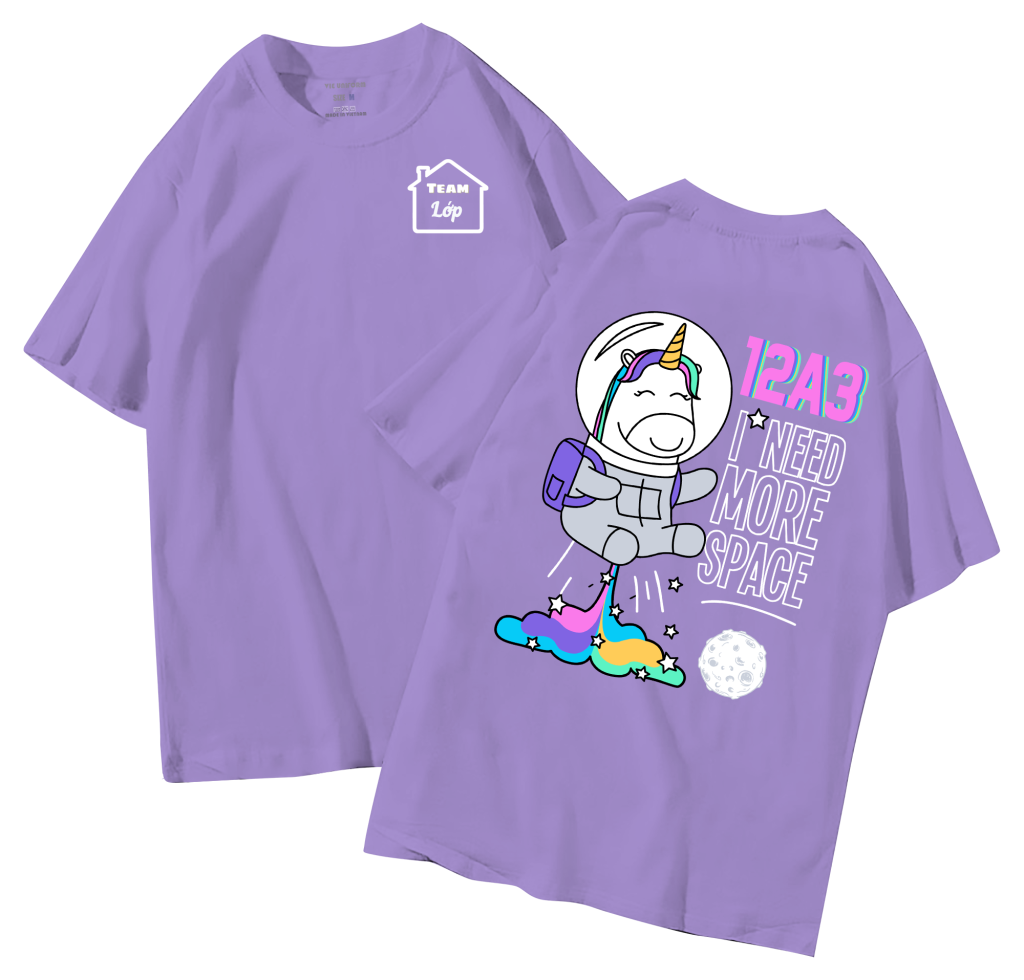 đồng phục áo lớp in hình mới nhất, hình in bên đẹp cute dễ thương