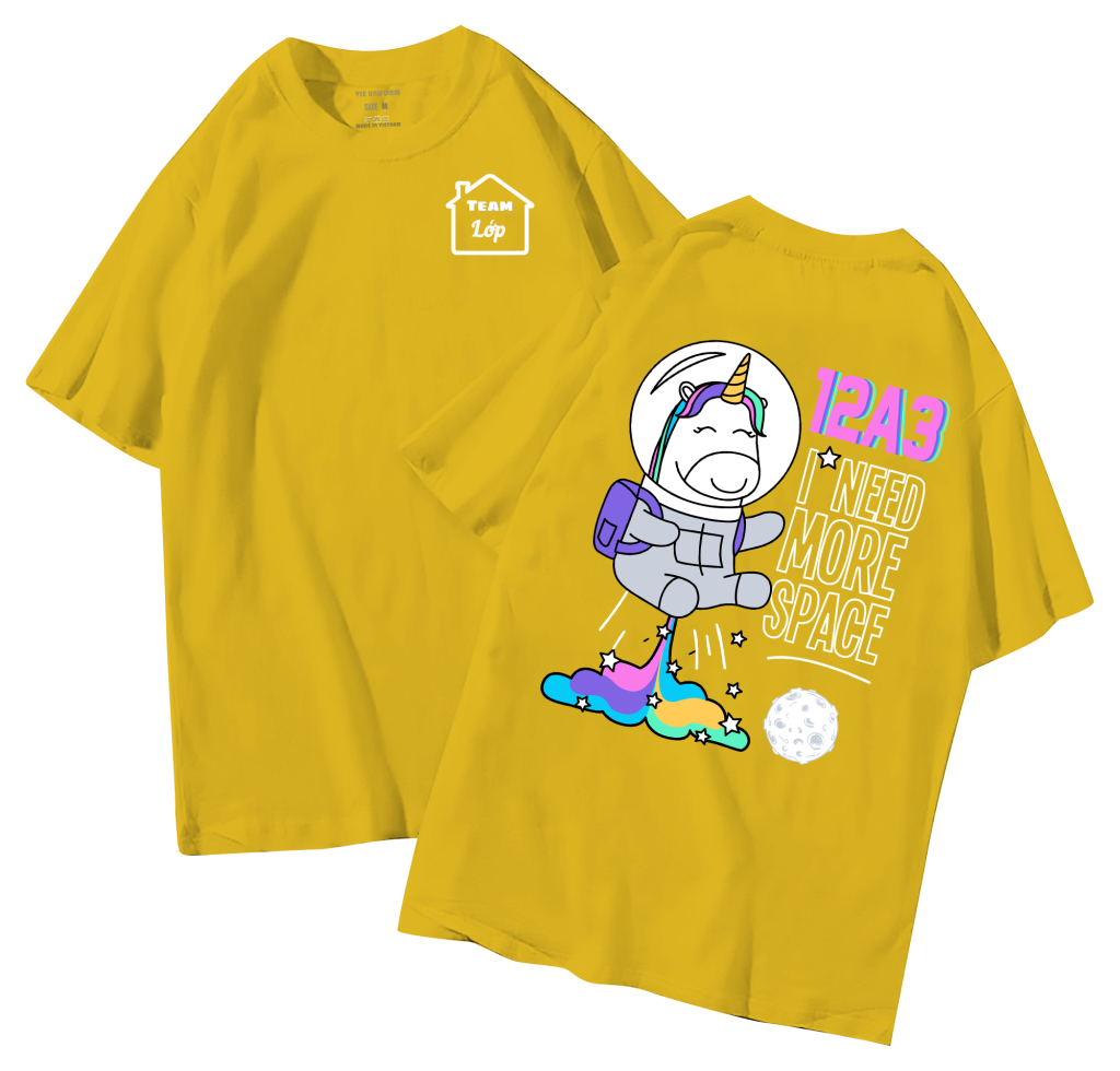 đồng phục áo lớp in hình mới nhất, hình in bên đẹp cute dễ thương