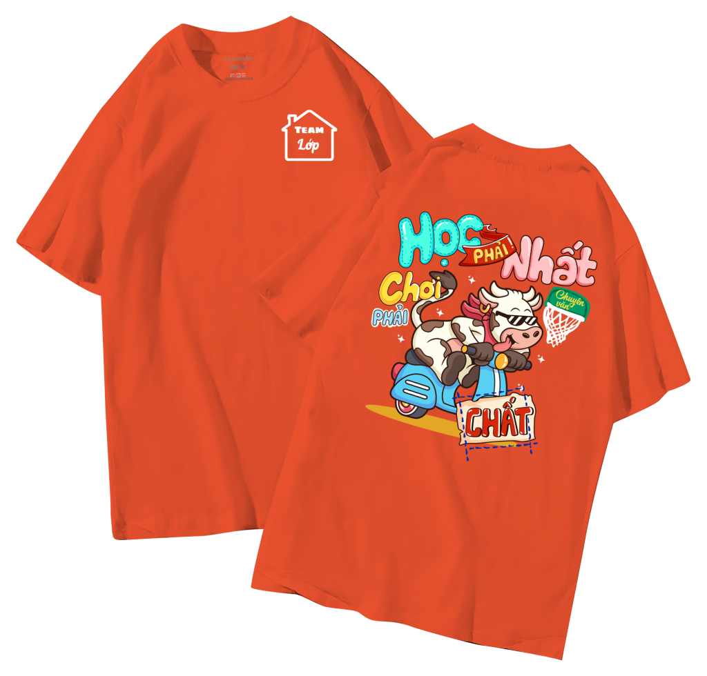 đồng phục áo lớp in hình mới nhất, hình in bên đẹp cute dễ thương