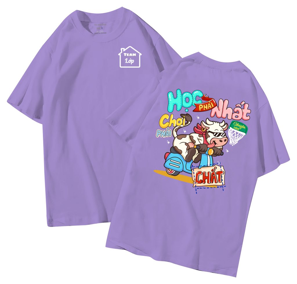 đồng phục áo lớp in hình mới nhất, hình in bên đẹp cute dễ thương