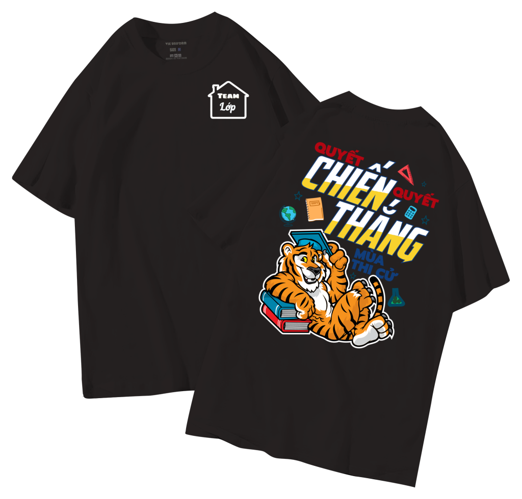 đồng phục áo lớp in hình mới nhất, hình in bên đẹp cute dễ thương