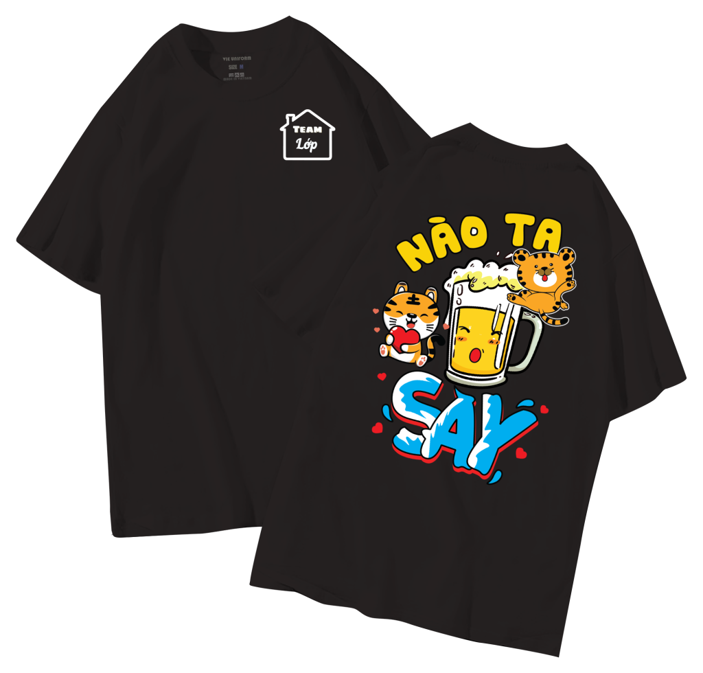 đồng phục áo lớp in hình mới nhất, hình in bên đẹp cute dễ thương