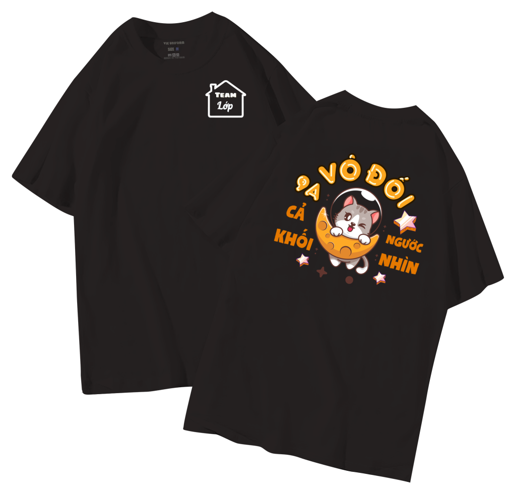 đồng phục áo lớp in hình mới nhất, hình in bên đẹp cute dễ thương