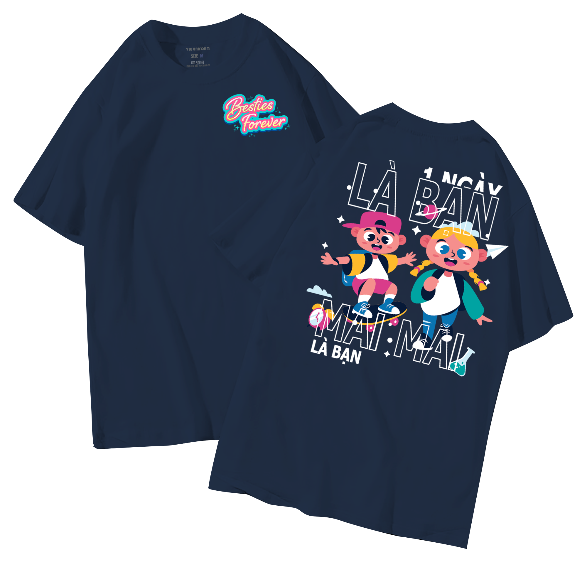 đồng phục áo lớp in hình mới nhất, hình in bên đẹp cute dễ thương