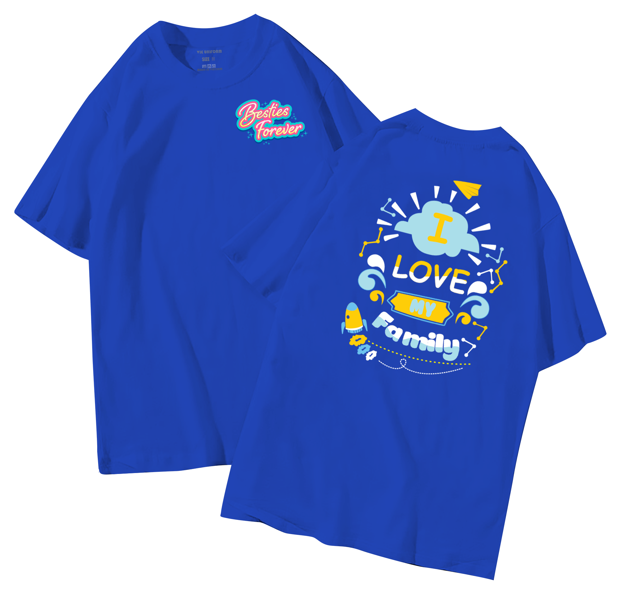 đồng phục áo lớp in hình mới nhất, hình in bên đẹp cute dễ thương