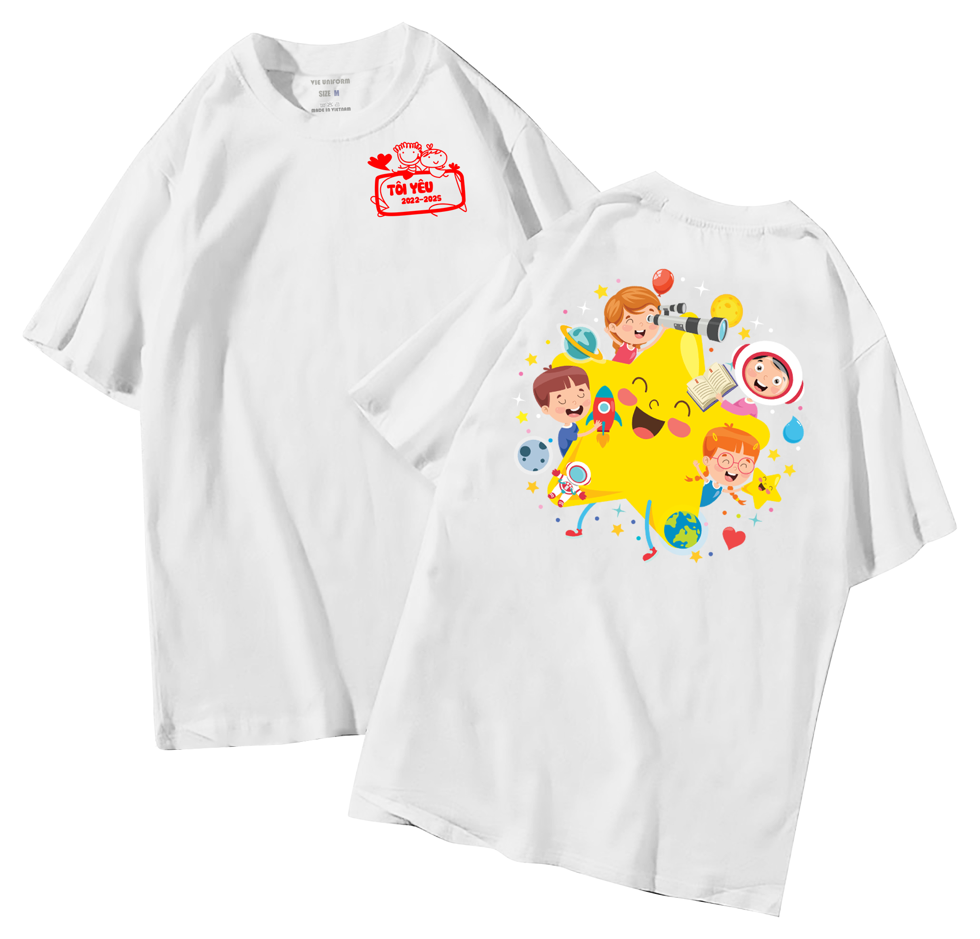 Áo lớp in hình 34.1 TR đồng phục áo lớp in hình mới nhất, hình in bên đẹp cute dễ thương