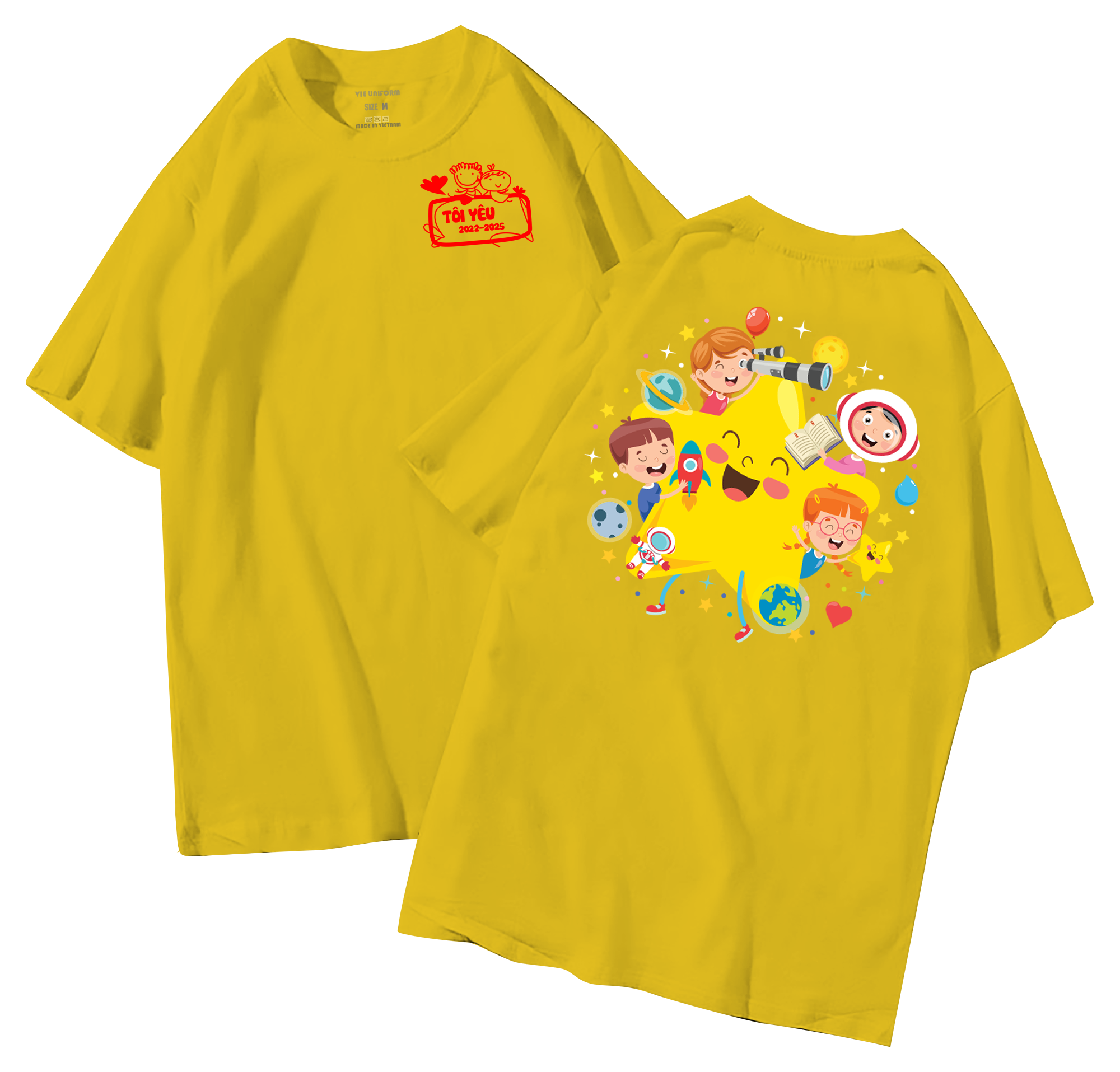 Áo lớp in hình 34.1 V đồng phục áo lớp in hình mới nhất, hình in bên đẹp cute dễ thương