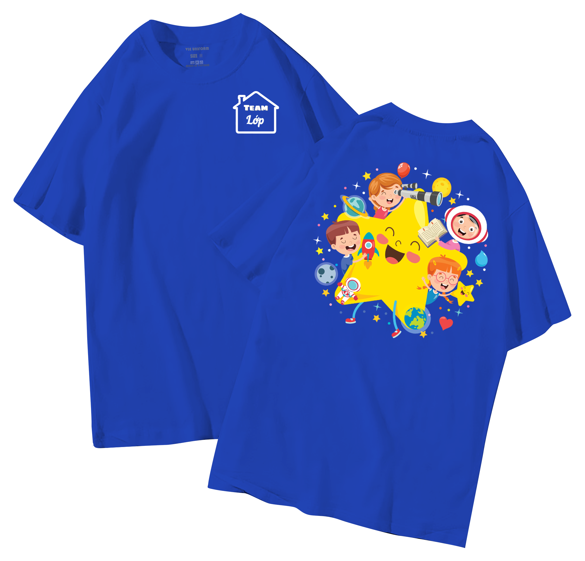 Áo lớp in hình 34.1 XB đồng phục áo lớp in hình mới nhất, hình in bên đẹp cute dễ thương