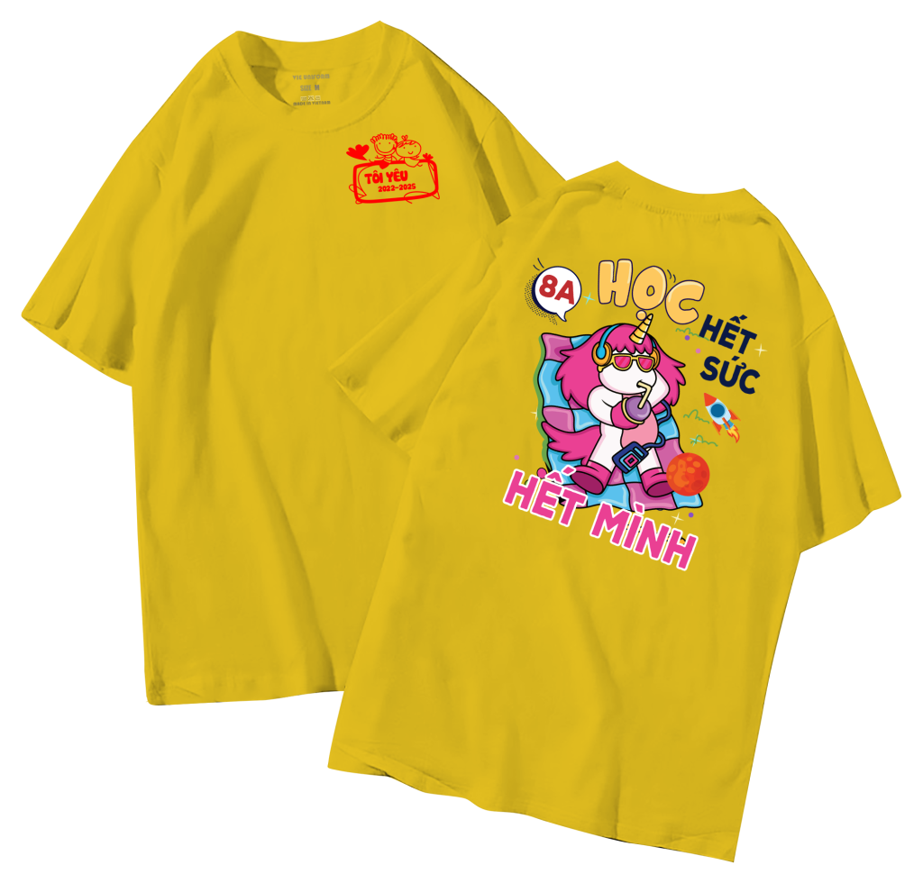 đồng phục áo lớp in hình mới nhất, hình in bên đẹp cute dễ thương