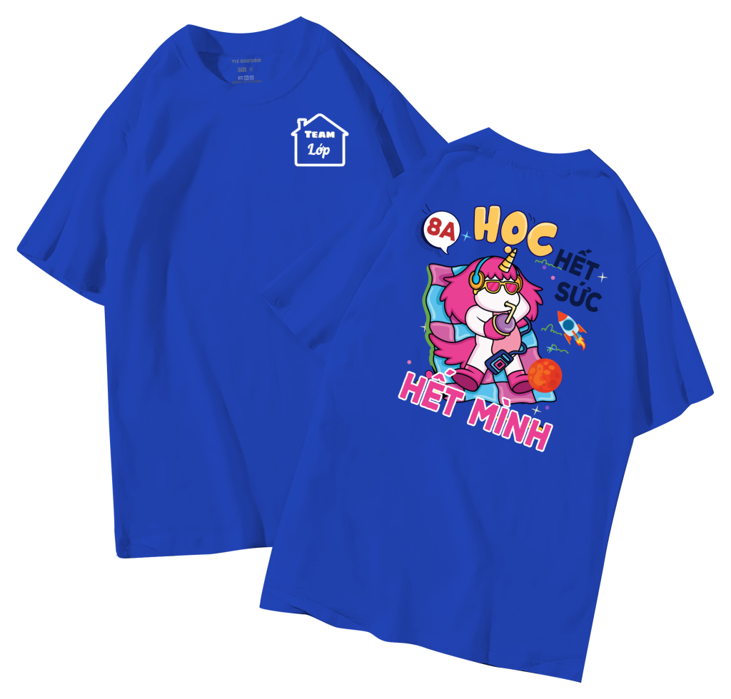 đồng phục áo lớp in hình mới nhất, hình in bên đẹp cute dễ thương