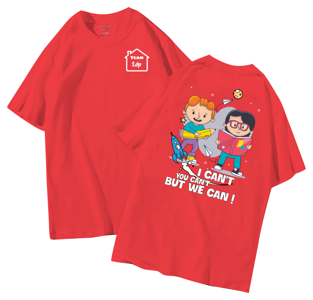 đồng phục áo lớp in hình mới nhất, hình in bên đẹp cute dễ thương