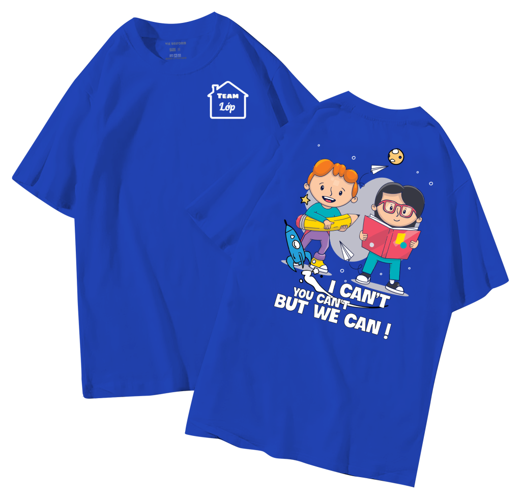 đồng phục áo lớp in hình mới nhất, hình in bên đẹp cute dễ thương