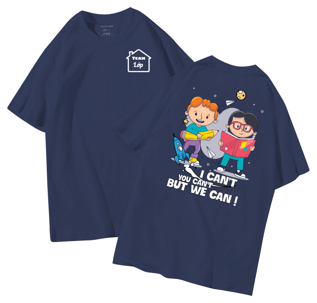 đồng phục áo lớp in hình mới nhất, hình in bên đẹp cute dễ thương