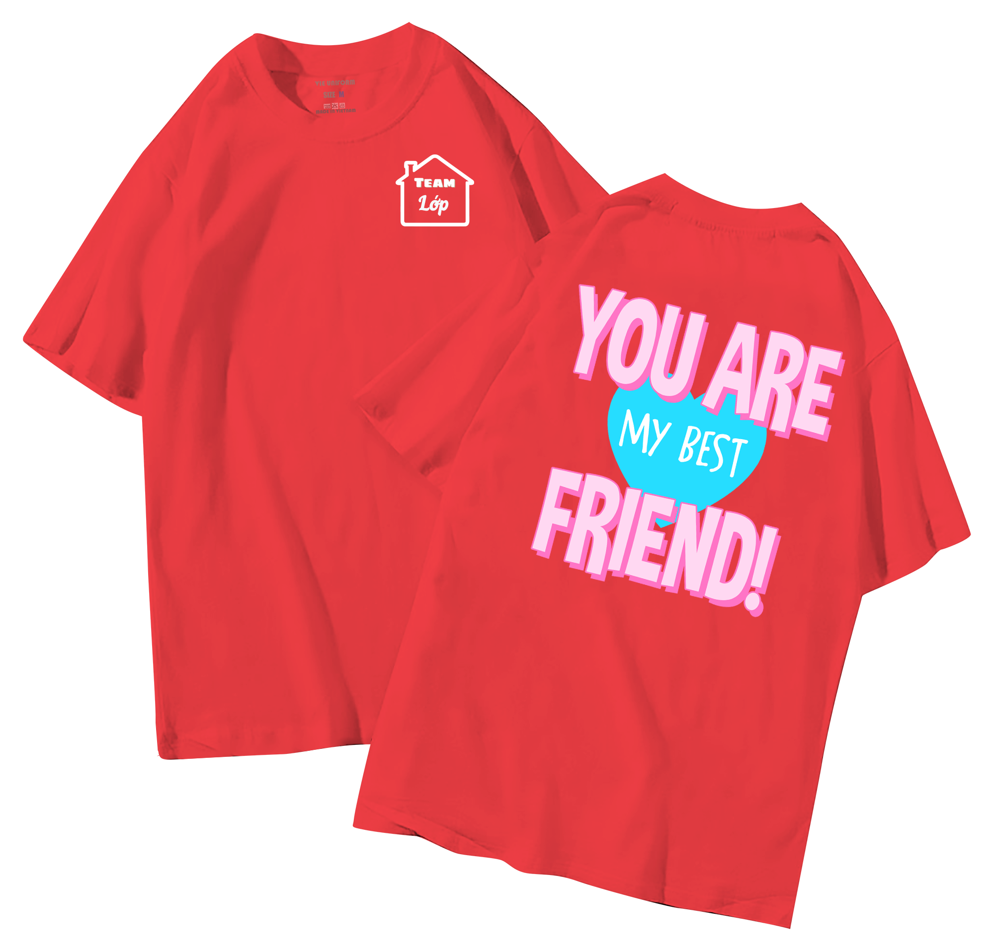 Áo lớp in hình 34.6 D đồng phục áo lớp in hình mới nhất, hình in bên đẹp cute dễ thương