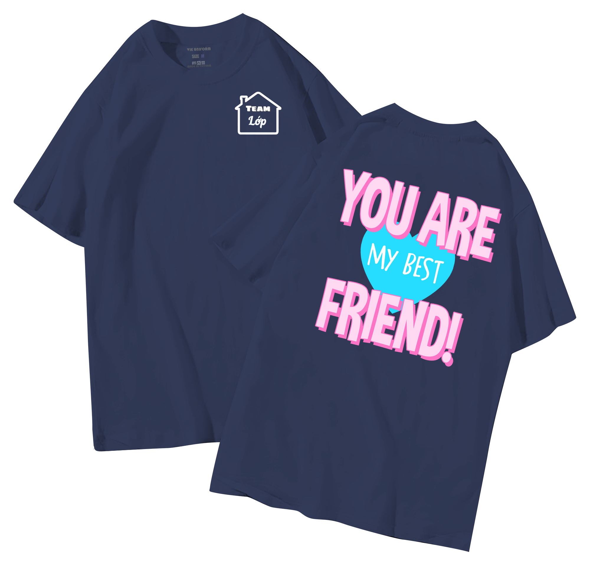 Áo lớp in hình 34.6 XD đồng phục áo lớp in hình mới nhất, hình in bên đẹp cute dễ thương