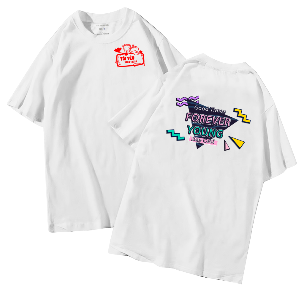 đồng phục áo lớp in hình mới nhất, hình in bên đẹp cute dễ thương