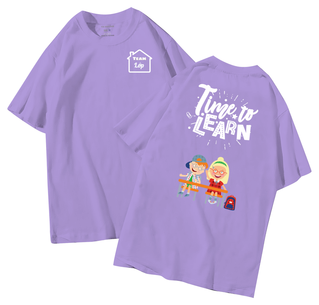 đồng phục áo lớp in hình mới nhất, hình in bên đẹp cute dễ thương