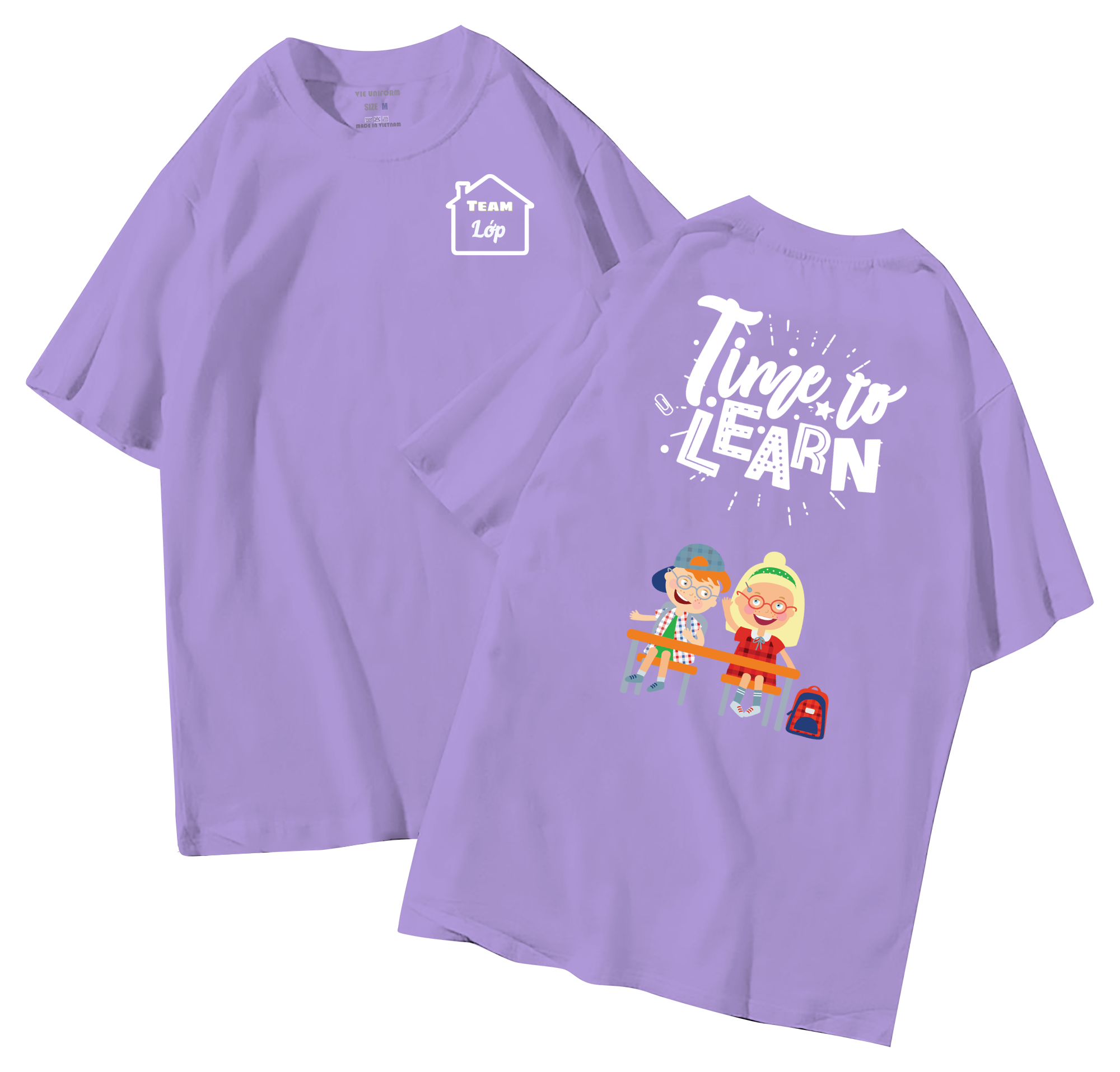 Áo lớp in hình 34.8 T đồng phục áo lớp in hình mới nhất, hình in bên đẹp cute dễ thương