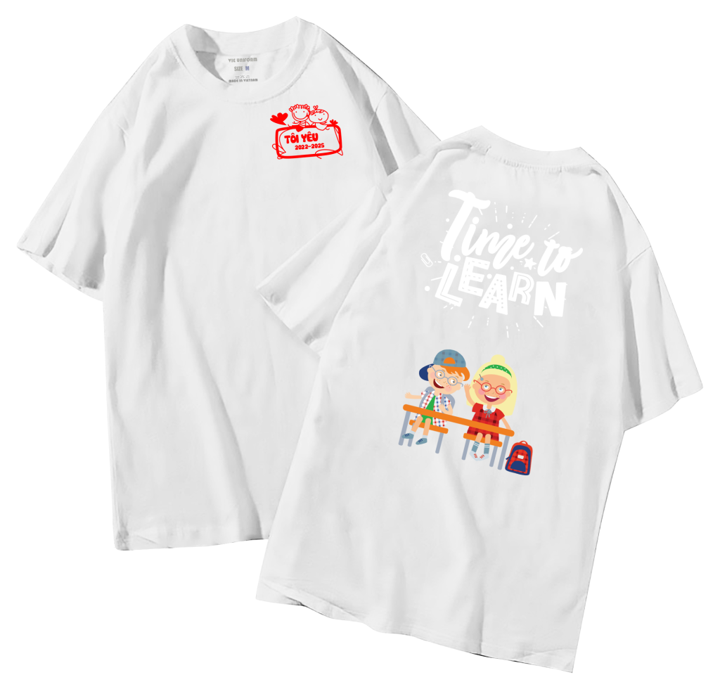 đồng phục áo lớp in hình mới nhất, hình in bên đẹp cute dễ thương