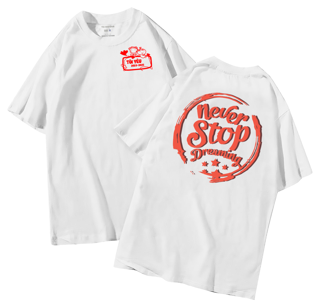 đồng phục áo lớp in hình mới nhất, hình in bên đẹp cute dễ thương