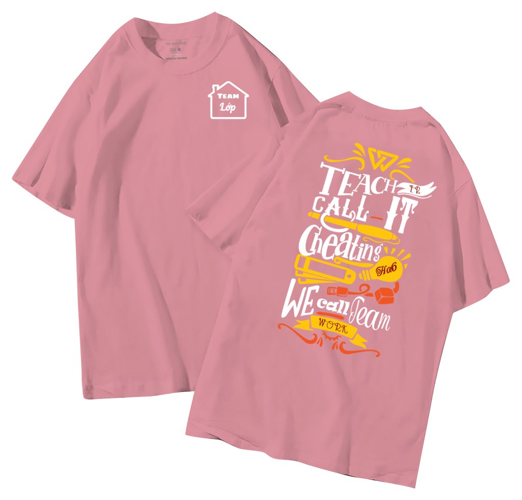 đồng phục áo lớp in hình mới nhất, hình in bên đẹp cute dễ thương