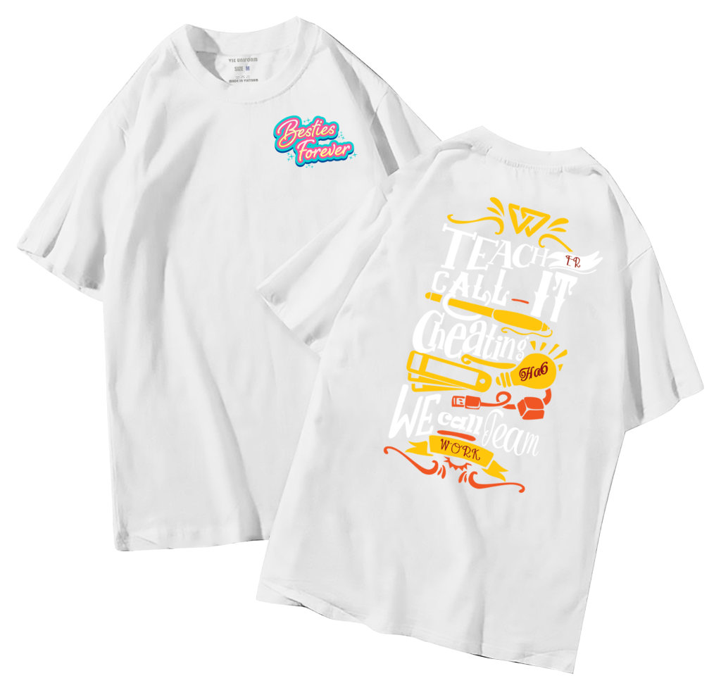 đồng phục áo lớp in hình mới nhất, hình in bên đẹp cute dễ thương