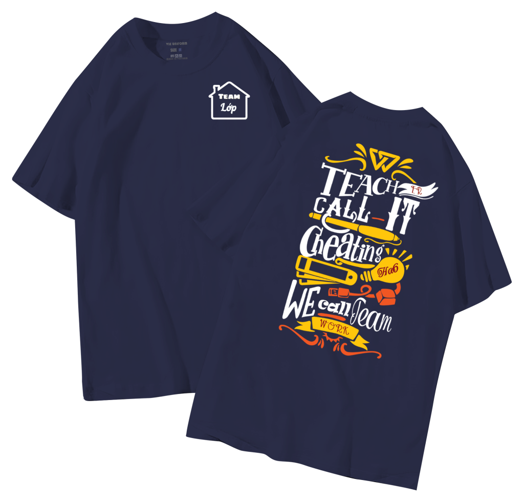 đồng phục áo lớp in hình mới nhất, hình in bên đẹp cute dễ thương