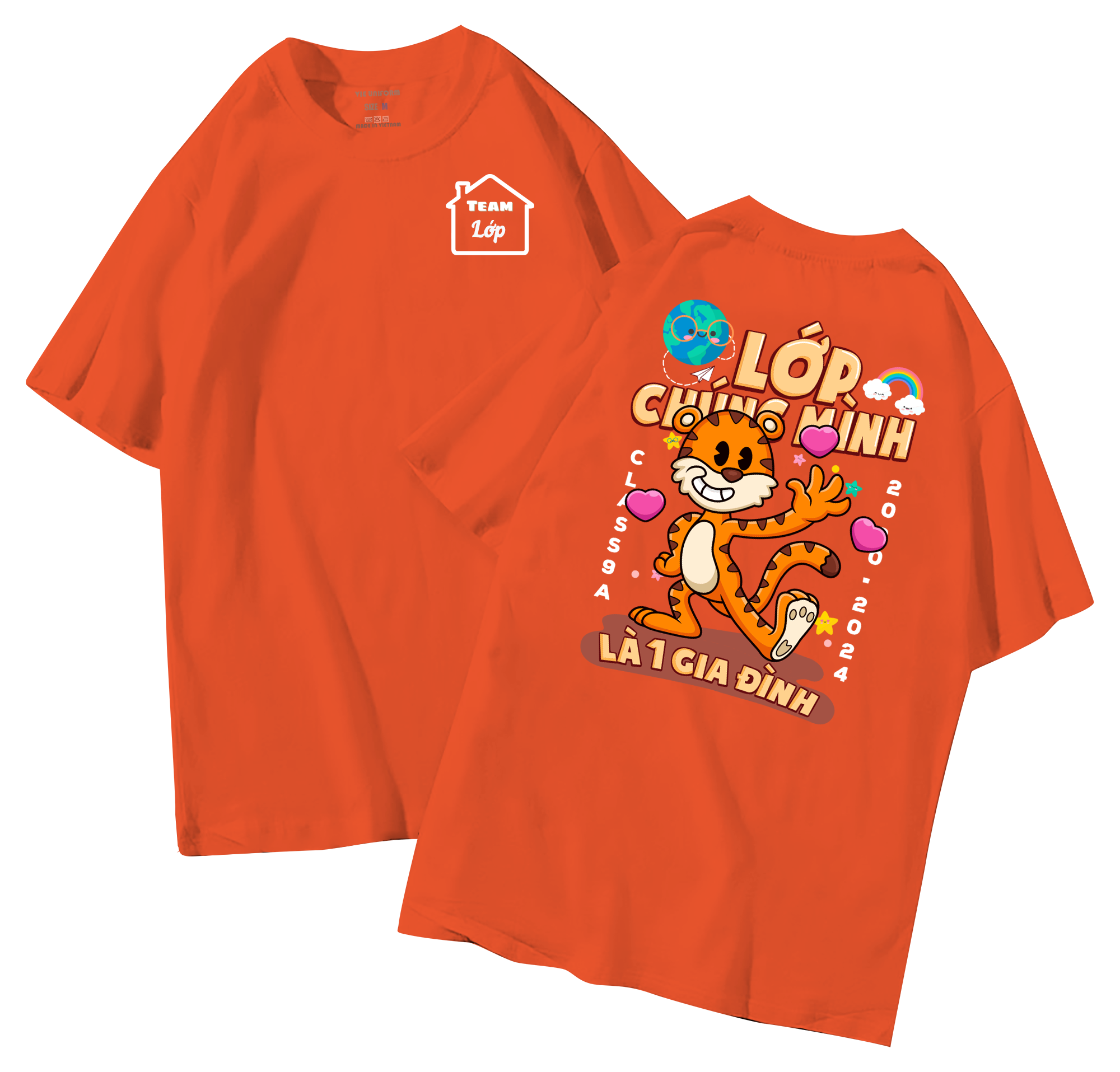 Áo lớp in hình 35.3 C đồng phục áo lớp in hình mới nhất, hình in bên đẹp cute dễ thương