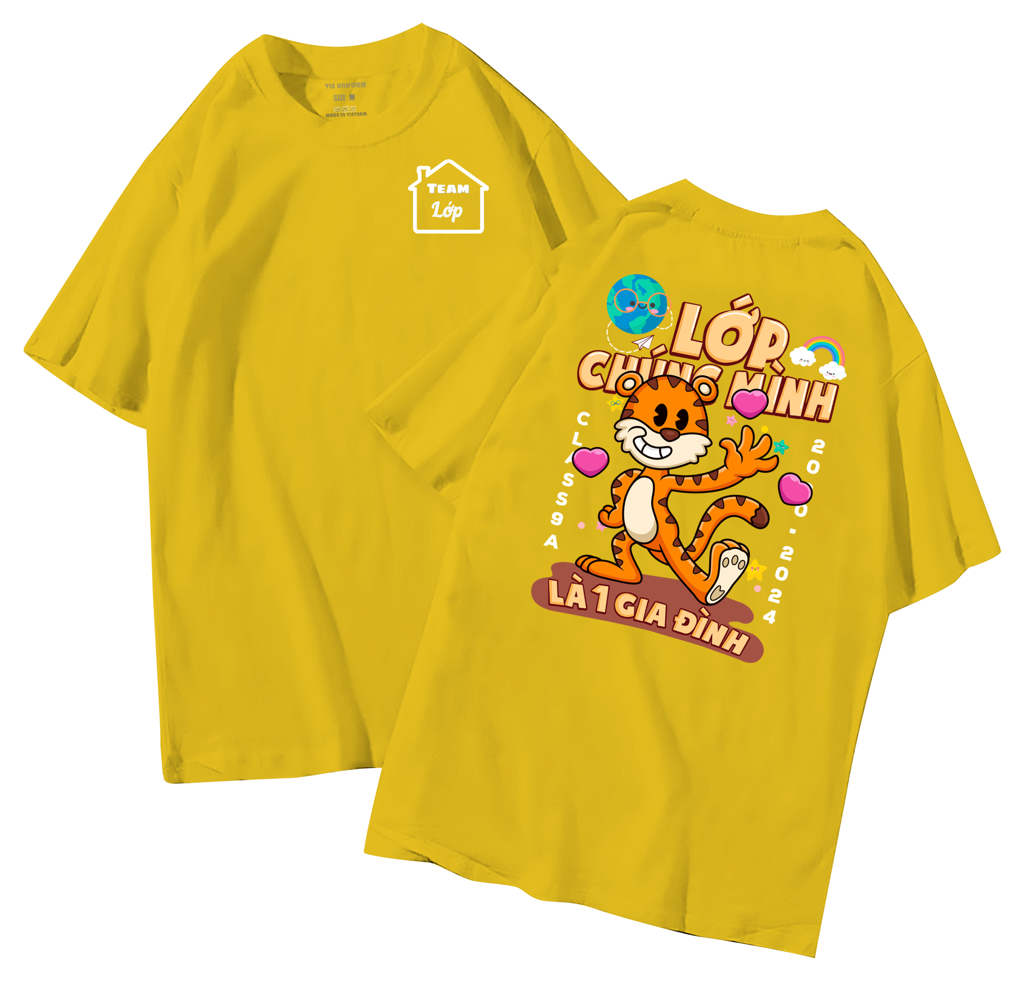 Áo lớp in hình 35.3 V đồng phục áo lớp in hình mới nhất, hình in bên đẹp cute dễ thương