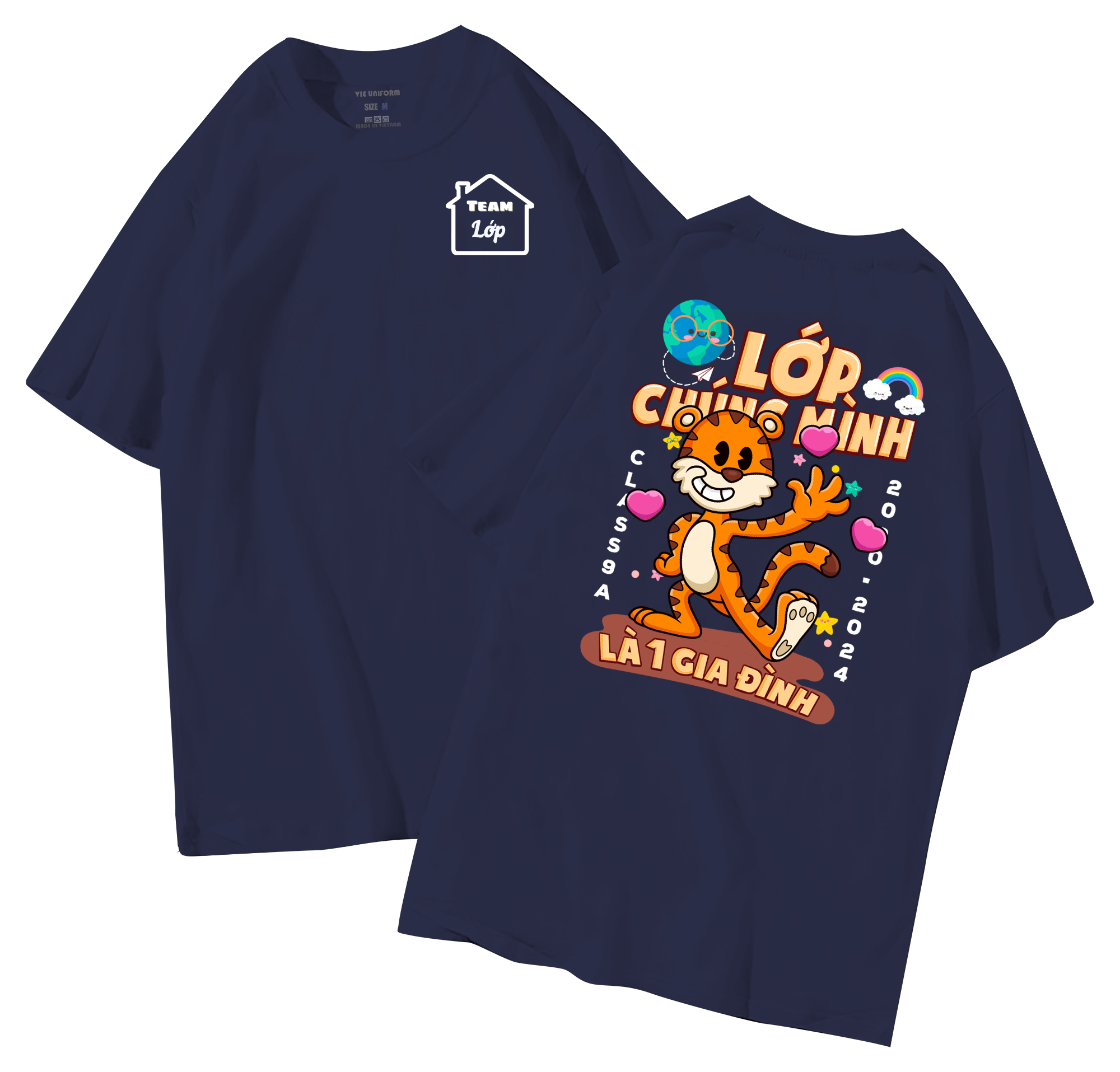 Áo lớp in hình 35.3 XD đồng phục áo lớp in hình mới nhất, hình in bên đẹp cute dễ thương