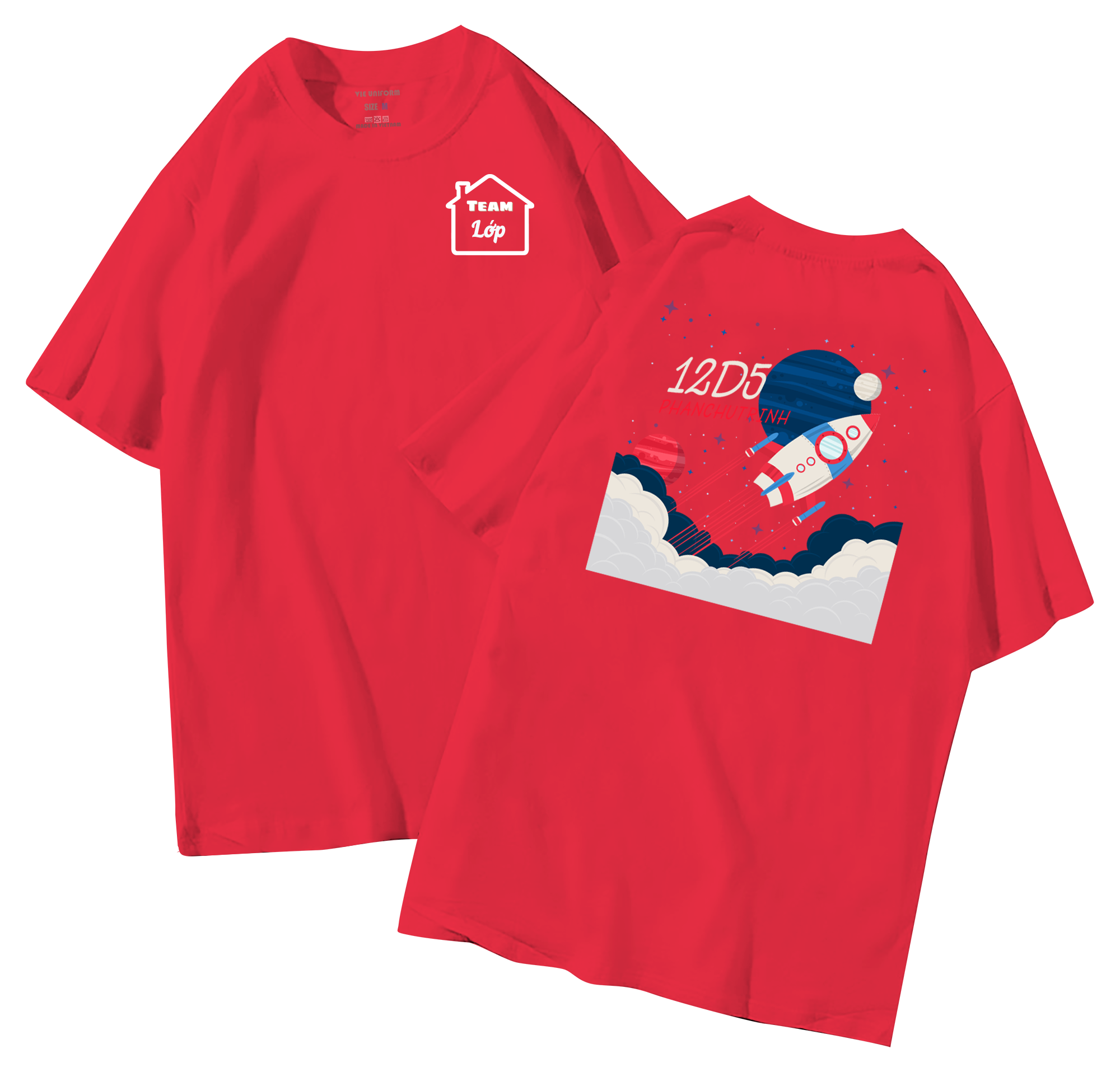 Áo lớp in hình 35.4 D đồng phục áo lớp in hình mới nhất, hình in bên đẹp cute dễ thương