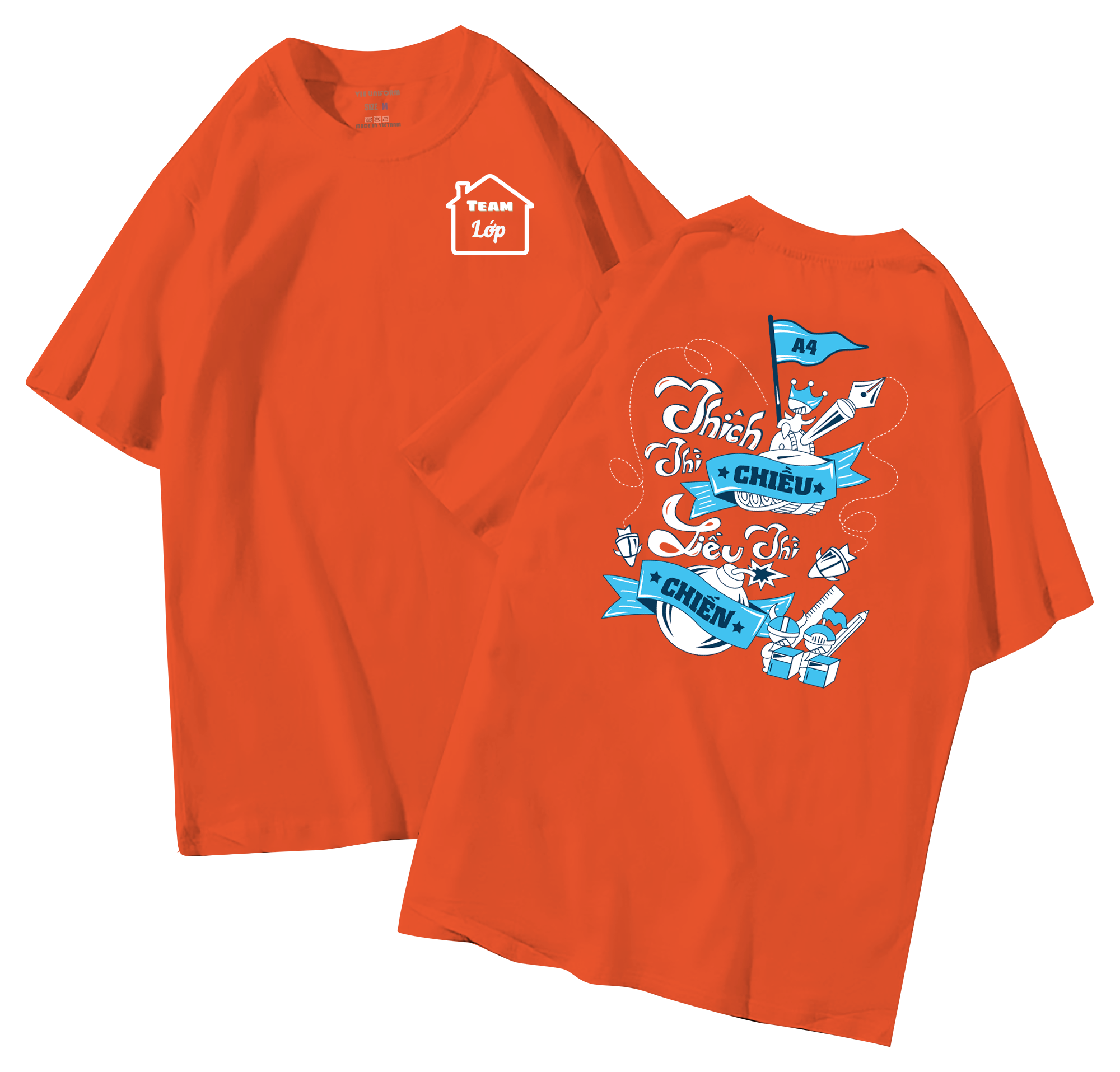 Áo lớp in hình 35.5 C đồng phục áo lớp in hình mới nhất, hình in bên đẹp cute dễ thương