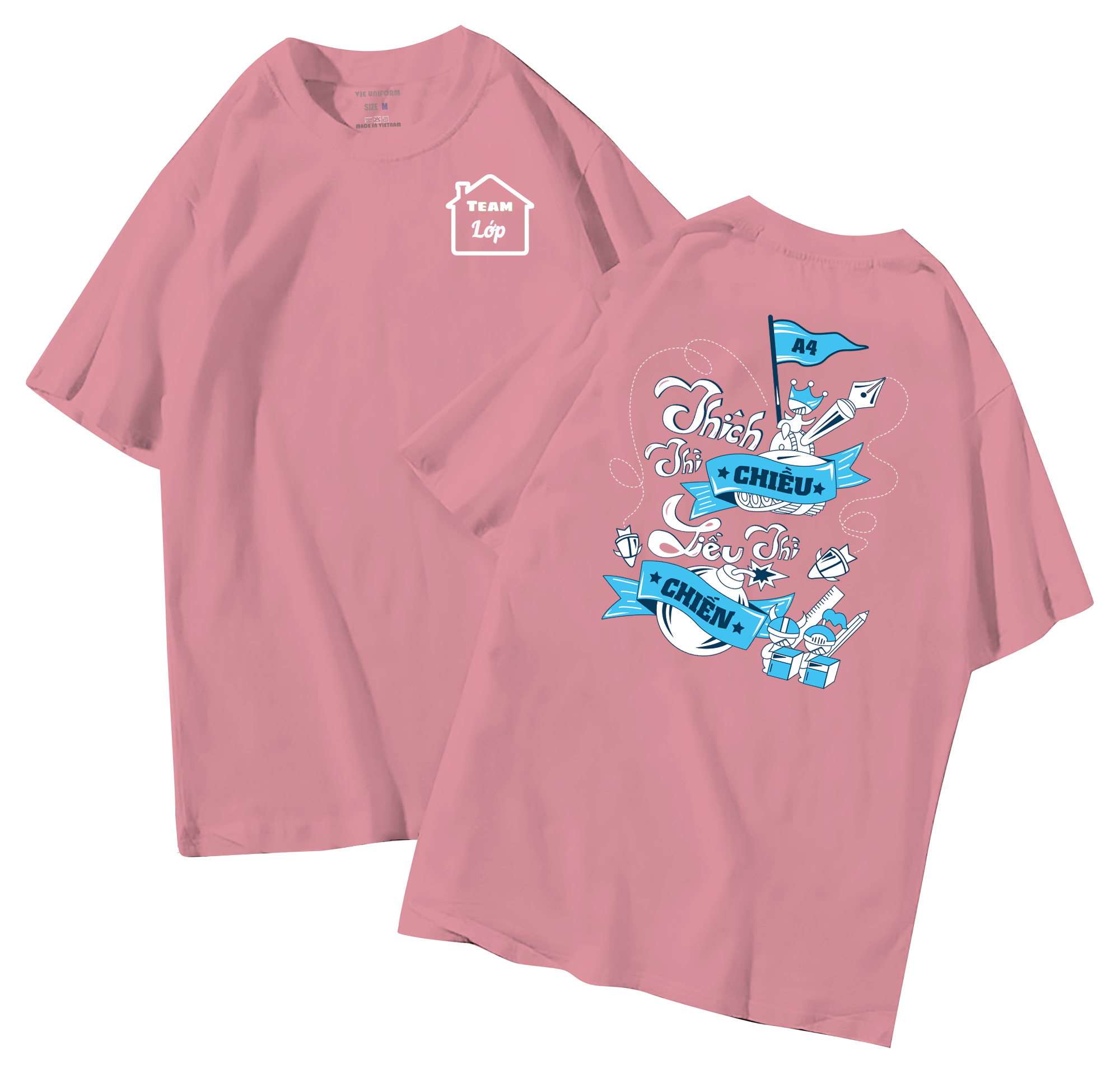 Áo lớp in hình 35.5 H đồng phục áo lớp in hình mới nhất, hình in bên đẹp cute dễ thương