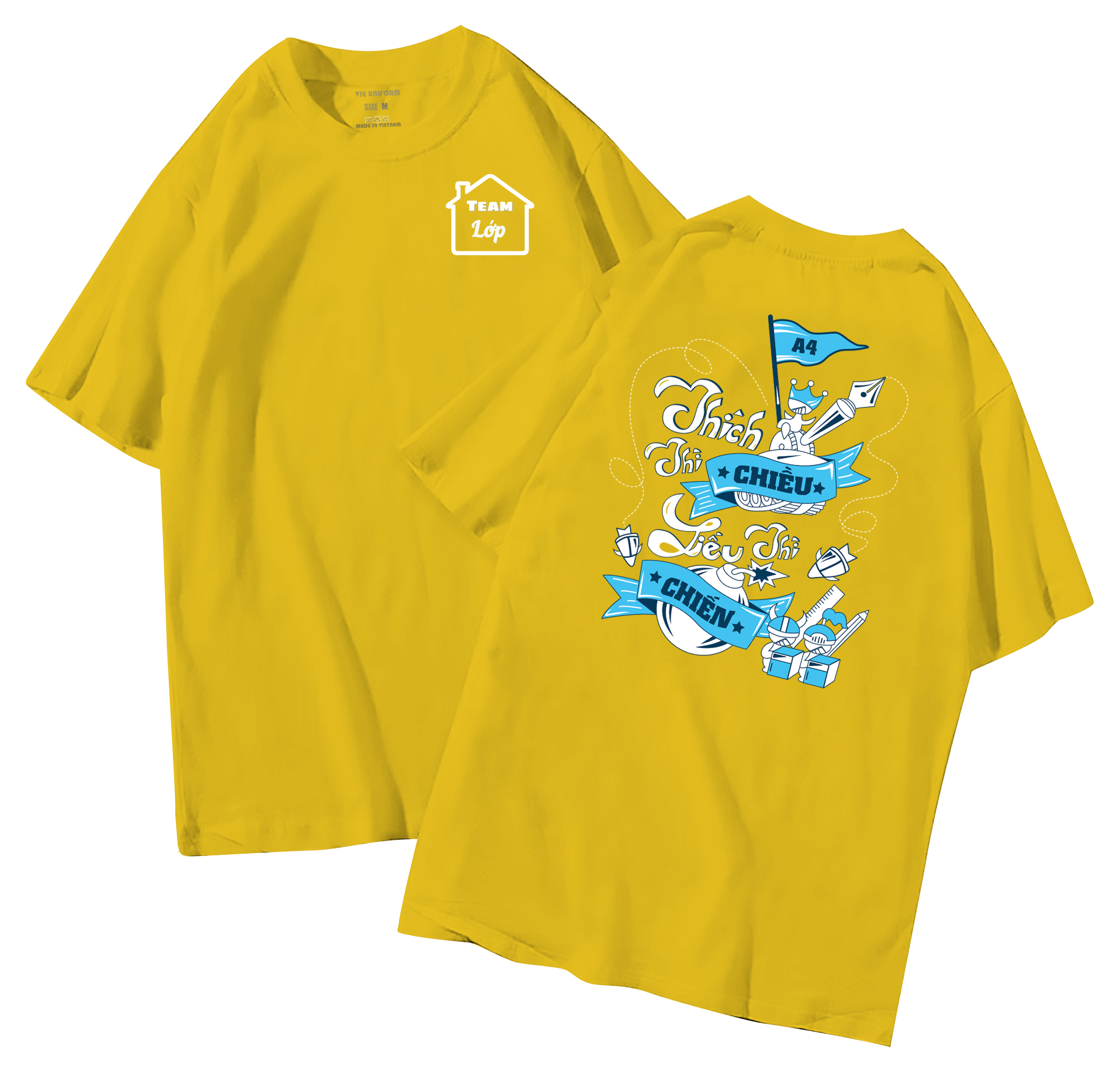 Áo lớp in hình 35.5 V đồng phục áo lớp in hình mới nhất, hình in bên đẹp cute dễ thương
