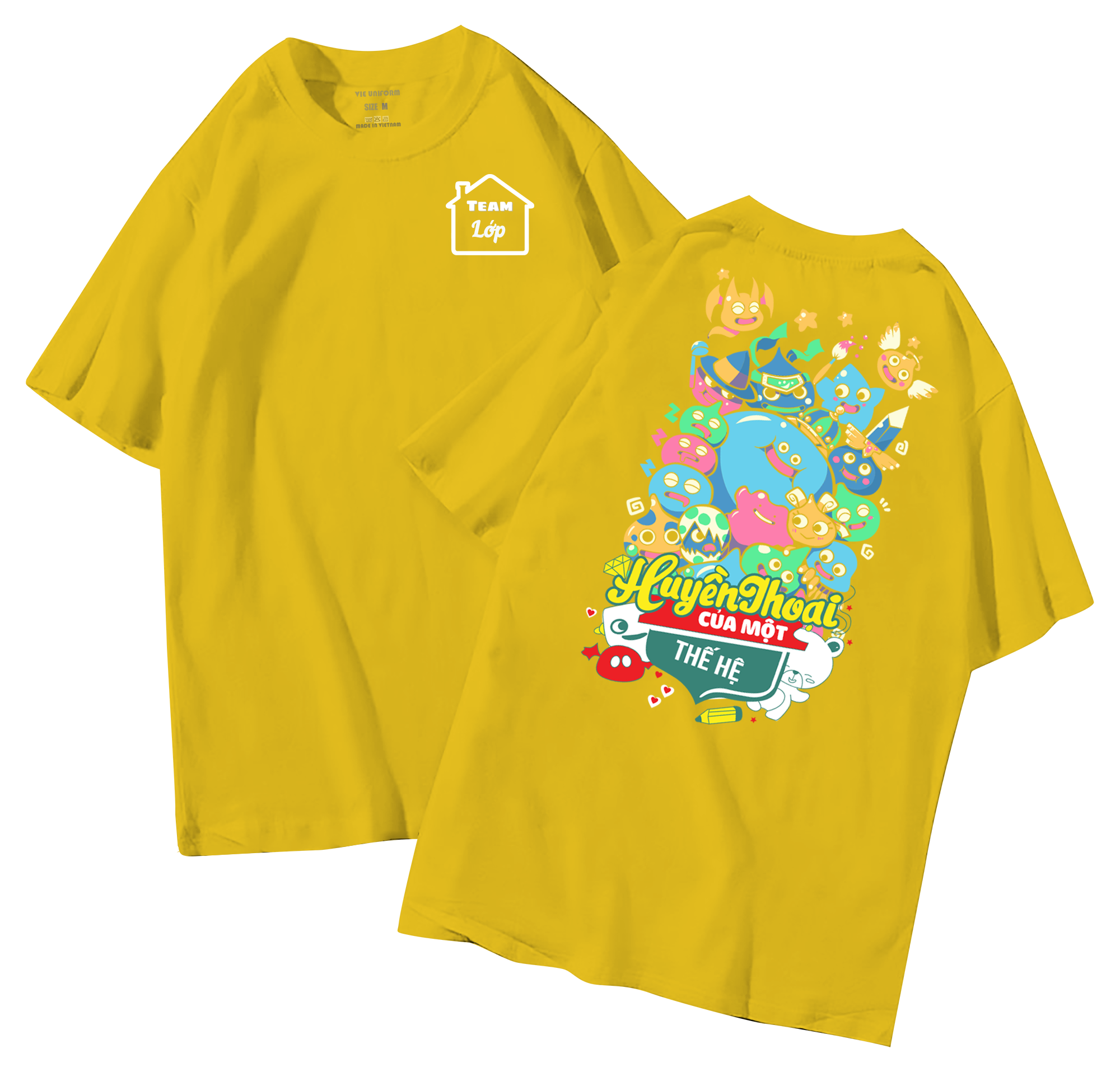 Áo lớp in hình 35.6 V đồng phục áo lớp in hình mới nhất, hình in bên đẹp cute dễ thương