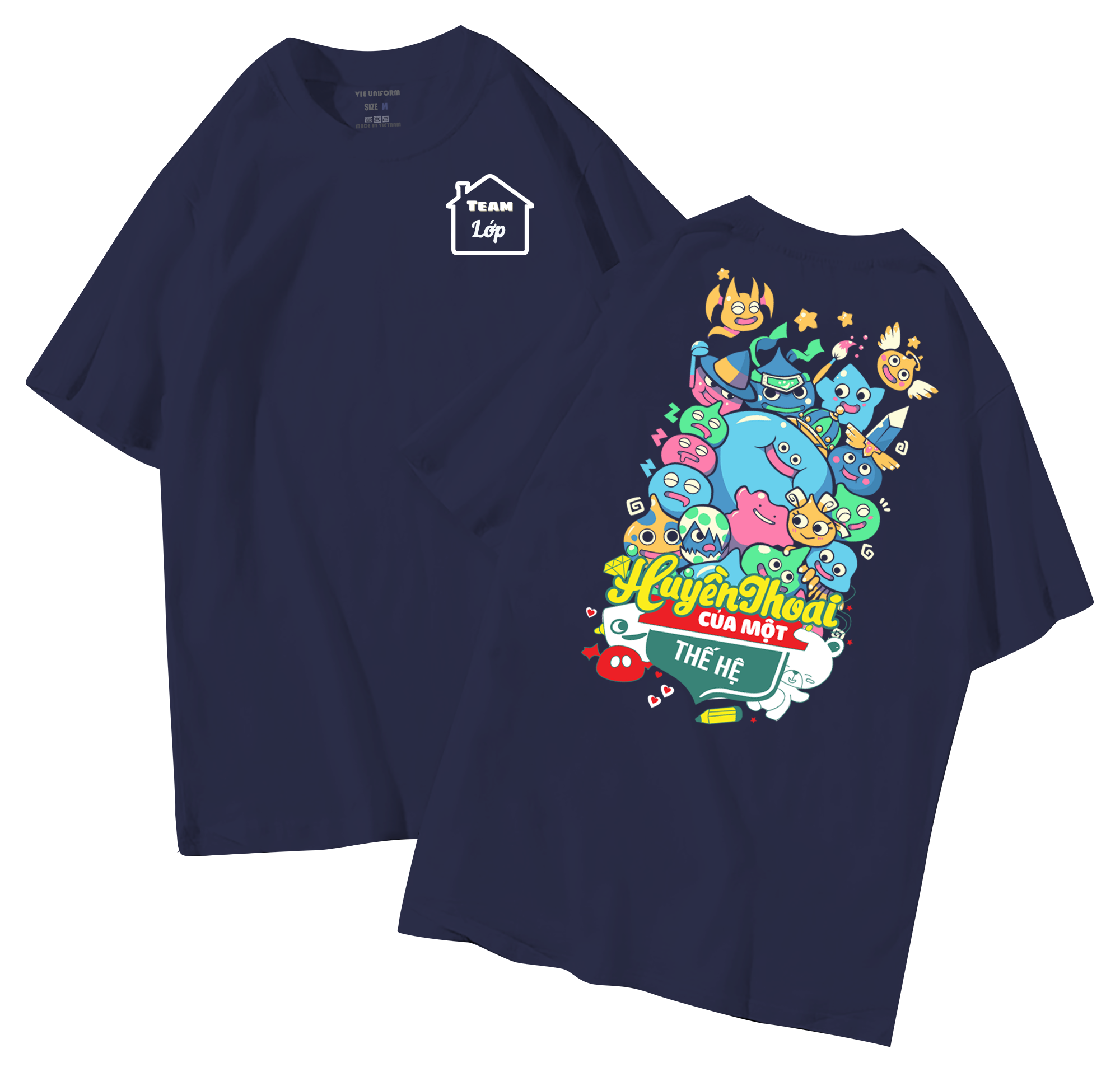 Áo lớp in hình 35.6 XD đồng phục áo lớp in hình mới nhất, hình in bên đẹp cute dễ thương
